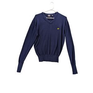 Clubhouse Collection Sweater Mens Medium Silk cashmere Navy Blue Masters READ